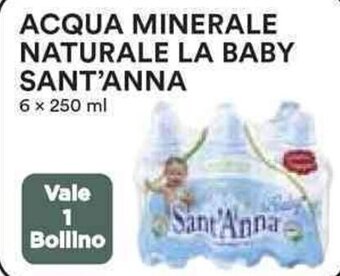 Coop ACQUA MINERALE NATURALE LA BABY SANT'ANNA 6 x 250 ml offerta
