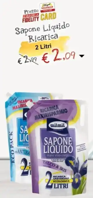 Sapone Liquido Ricarica 2 Litri