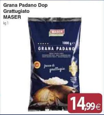 Docks Cash&Carry Grana Padano Dop Grattugiato MASER kg 1 offerta