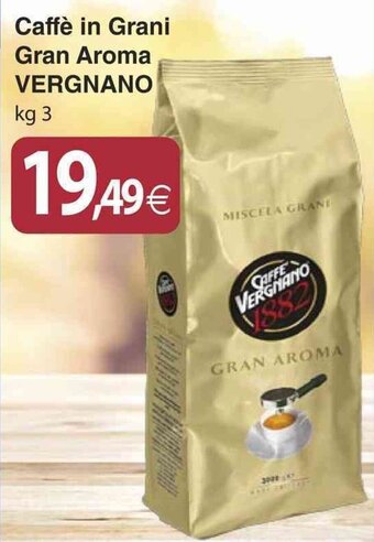 Docks Cash&Carry Caffè in Grani Gran Aroma VERGNANO kg 3 offerta