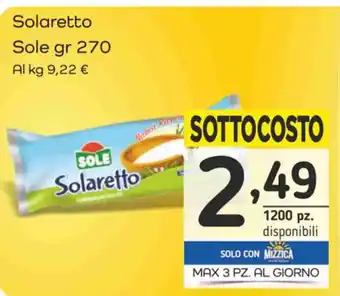 Famila Superstore Solaretto Sole gr 270 offerta