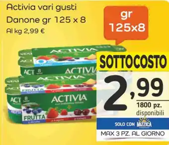 Famila Superstore Activia vari gusti Danone gr 125 x 8 offerta
