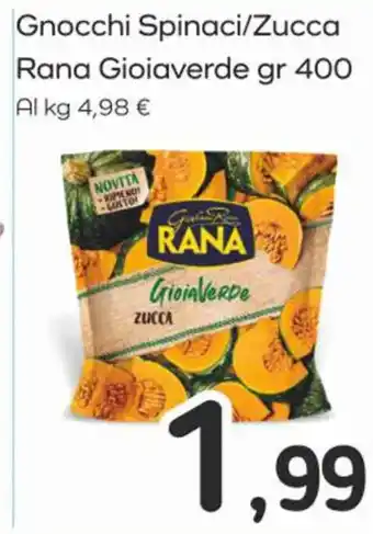 Famila Superstore Gnocchi Spinaci/Zucca Rana Gioiaverde gr 400 offerta