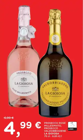 Poli PROSECCO ROSÉ MILLESIMATO, PROSECCO VALDOBBIADENE LA GIOIOSA 75 cl offerta