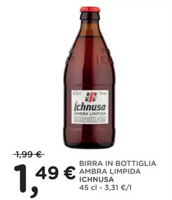 BIRRA IN BOTTIGLIA AMBRA LIMPIDA ICHNUSA 45 cl