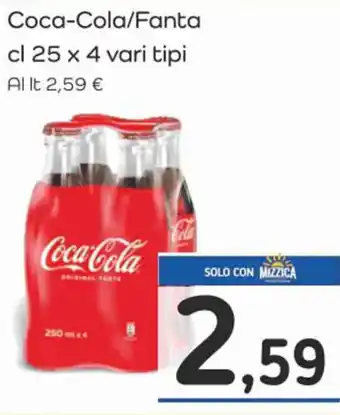 Famila Superstore Coca-Cola/Fanta cl 25 x 4 vari tipi offerta