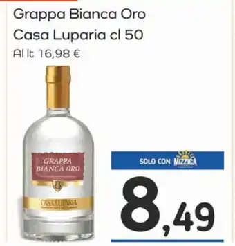 Famila Superstore Grappa Bianca Oro Casa Luparia cl 50 offerta