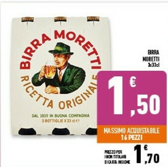 Conad Superstore Birra Moretti - Birra Moretti 330 G(ml) offerta