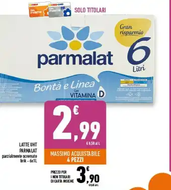 Conad Superstore Parmalat Latte Parzialmente Scremato UHT 1000 G(ml) offerta