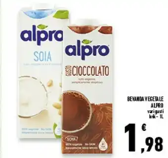 Conad Superstore Alpro Bevanda Vegetale Soia/ Cioccolato 1 L offerta