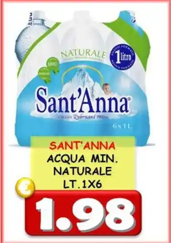 MercADone SANT'ANNA ACQUA MIN. NATURALE LT.1X6 offerta
