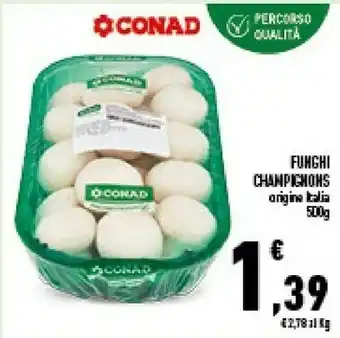 Conad Superstore Conad Funghi Champignons 500 G offerta