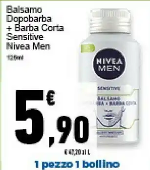 Conad Superstore Nivea Man Balsamo Dopobarba+ Barba Corta Sensitive 125ml offerta
