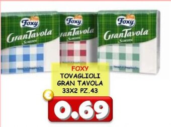 MercADone FOXY TOVAGLIOLI GRAN TAVOLA 33X2 PZ.43 offerta