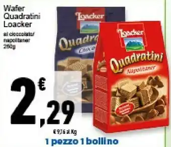 Conad Superstore Loacker Quadratini Chocolate 250 G(ml) offerta