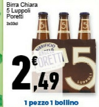 Conad Superstore Angelo poretti Birra Chiara 5 Luppoli offerta