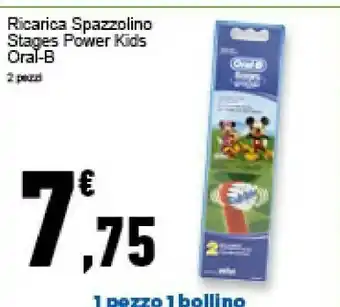 Oral b Ricarica Spazzolino Stages Power Kids 2 Pezzi