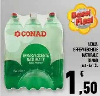 Conad Superstore Conad - Acqua Minerale Effervescente Naturale 1500 G(ml) offerta
