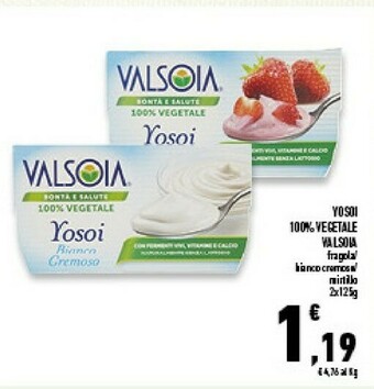 Conad Superstore Valsoia Yosoi Fragola 250 G(ml) offerta