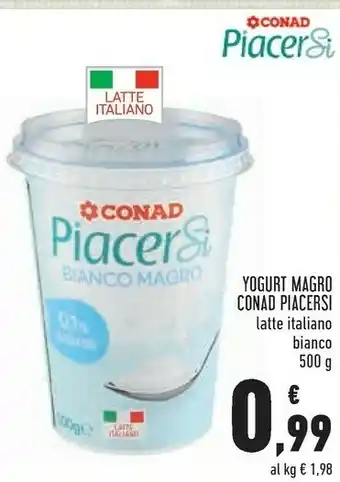 Conad Conad - Yogurt Magro Bianco Piacersi 500 G offerta