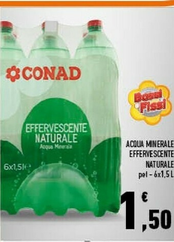 Conad Conad - Acqua Minerale Effervescente Naturale 1500 g(ml) offerta