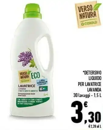 Conad City Conad Detersivo Liquido Per Lavatrice Lavanda offerta
