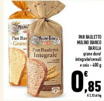 Conad Mulino Bianco Pan Bauletto Al Grano Duro 400 G(ml) offerta