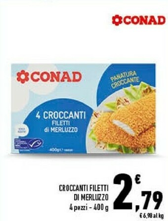 Conad Conad - Croccanti Filetti Di Merluzzo 400 G(ml) offerta