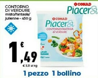 Conad Conad - Contorno Misto Di Verdure Piacersi 450 G(ml) offerta