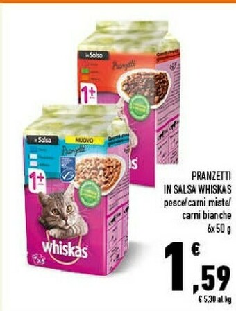 Conad Whiskas Pranzetti In Salsa Pesce offerta