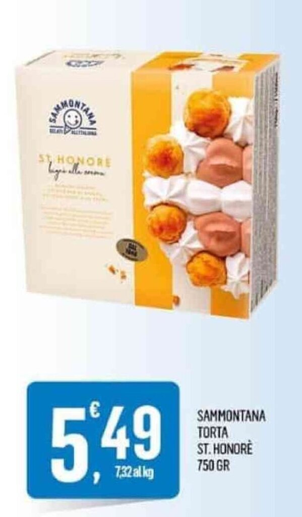 SAMMONTANA TORTA ST. HONORÈ 750 GR offerta di Vibian