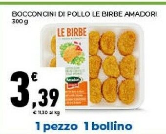 Conad Amadori Le Birbe Bocconcini Di Pollo 300 G(ml) offerta