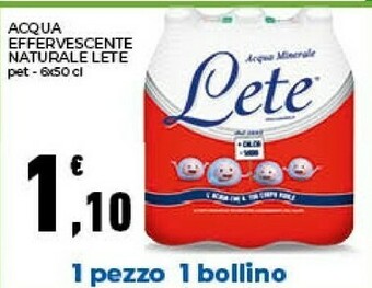 Conad Lete Acqua Effervescente Naturale offerta