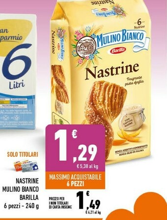 Conad Mulino Bianco Nastrine 240 G(ml) offerta