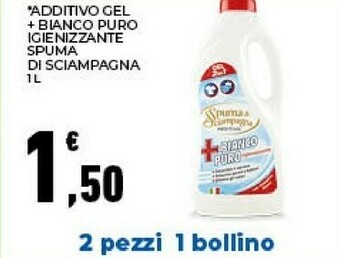 Conad Spuma di Sciampagna Additivo Gel Bianco Puro Igienizzante offerta