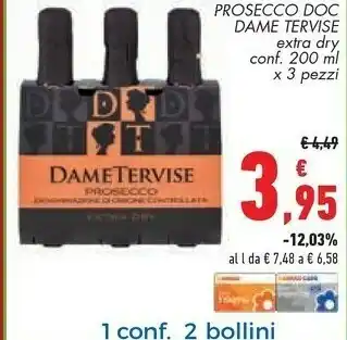 Conad Dame Tervise Prosecco Extra Dry 200ml offerta