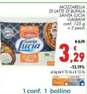 Conad Amadori Mozzarella Di Latte Di Bufala offerta