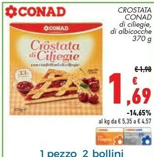 Conad Conad - Crostata Di Ciliegie 370 G(ml) offerta