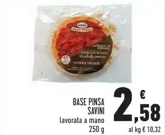 Conad Savini Base Pinsa Lavorata 250 G offerta