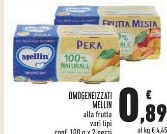 Conad Mellin Omogeneizzati Alla Frutta offerta