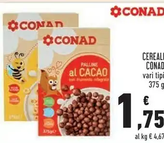 Conad Conad Cereali Palline Al Cacao offerta