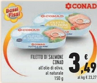 Conad Conad - Filetto di Salmone al Naturale 150 g(ml) offerta