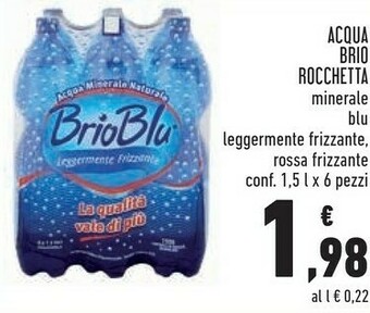 Conad Rocchetta Rocchetta - Acqua Minerale Naturale Brio Blu offerta