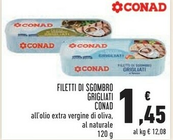 Conad Conad - Filetti Di Sgombro Grigliati 120 G(ml) offerta