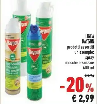 Conad Scottex Baygon Spray Mosche E Zanzare 400 Ml offerta