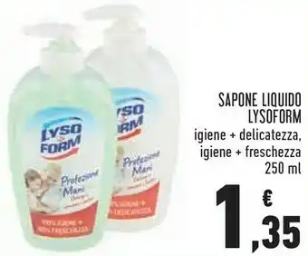 Conad Lysoform Sapone Liquido Igiene + Delicatezza 250 G offerta