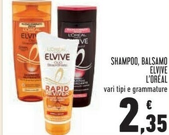 Conad L'Oreal Elvive Shampoo/Balsamo offerta