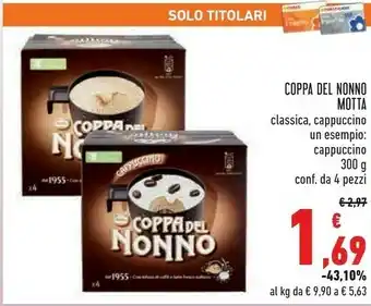 Conad Motta Coppa Del Nonno Cappuccino 300 G(ml) offerta