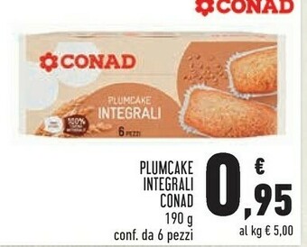Conad Conad Plumcake Integrali offerta