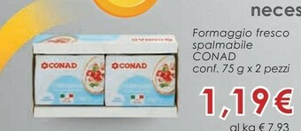 Conad Conad Formaggio Fresco Spalmabile offerta